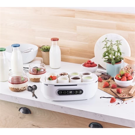 Lot De 8 Pots De Yaourt Céramique Avec Couvercle 125 Ml Blanc 4 Lot De 8 Pots De Yaourt Céramique Avec Couvercle 125 Ml Blanc – Image 2