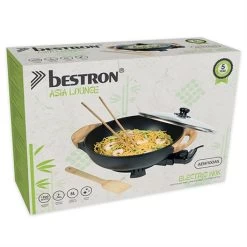 Bestron Wok électrique Avec Couvercle En Verre 1500 W -Magasin De Fournitures De Cuisine À Domicile 728059 3 1 Wok electrique avec couvercle en verre 1500 W Bestron