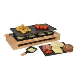 Appareil à Raclette Bamboo 8 Poêlons Et 2 Double Poêlons 1500 W KCWOOD.8.MAXI -Magasin De Fournitures De Cuisine À Domicile 760305 3 4 Appareil a raclette Bamboo 8 poelons et 2 double poelons 1500 W KCWOOD 8 MAXI Kitchen Chef Professional