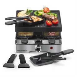 Appareil Raclette-gril électrique 4 Poêlons 750 W -Magasin De Fournitures De Cuisine À Domicile 780253 2 1 Appareil raclette gril electrique 4 poelons 750 W Naturamix