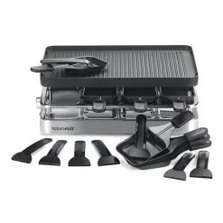 Appareil Raclette-gril Et Crêpes électrique 8 Poêlons 1200 W