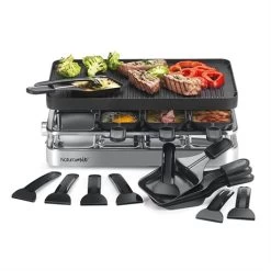 Appareil Raclette-gril Et Crêpes électrique 8 Poêlons 1200 W -Magasin De Fournitures De Cuisine À Domicile 780254 2 1 Appareil raclette gril et crepes electrique 8 poelons 1200 W Naturamix