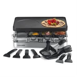 Appareil Raclette-gril Et Crêpes électrique 8 Poêlons 1200 W -Magasin De Fournitures De Cuisine À Domicile 780254 3 1 Appareil raclette gril et crepes electrique 8 poelons 1200 W Naturamix