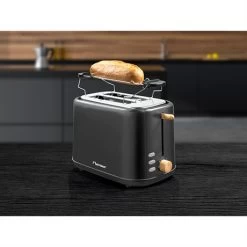Bestron Toaster Grille-pain 2 Tranches Noir Et Bois -Magasin De Fournitures De Cuisine À Domicile 780271 2 1 Toaster grille pain 2 tranches noir et bois Bestron