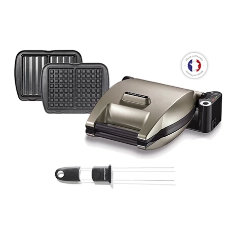 Gaufrier électrique Premium Gaufres® TAUPE 2 Plaques (gaufres Et Croque-monsieur) + Pique 4 Gaufrier électrique Premium Gaufres® TAUPE 2 Plaques (gaufres Et Croque-monsieur) + Pique – Image 2