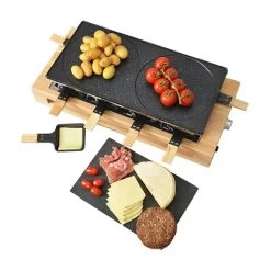Set Appareils à Raclette Et à Fondue En Bois -Magasin De Fournitures De Cuisine À Domicile 789021 1 1 Set appareils a raclette et a fondue en bois Kitchen Chef Professional