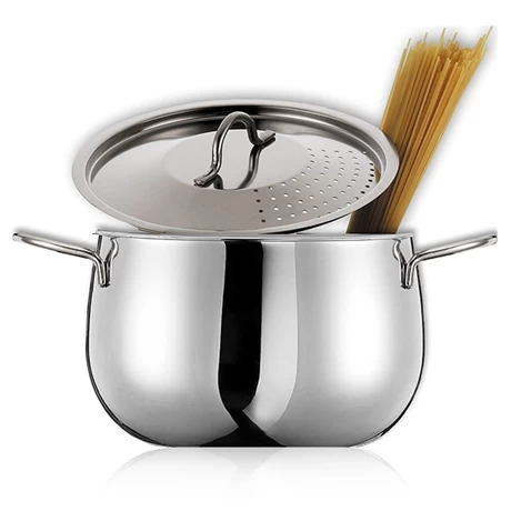 Cuit-pâtes En Inox 18 10 Avec Couvercle égouttoir 20 Cm 4,5 L 3 Cuit-pâtes En Inox 18 10 Avec Couvercle égouttoir 20 Cm 4,5 L